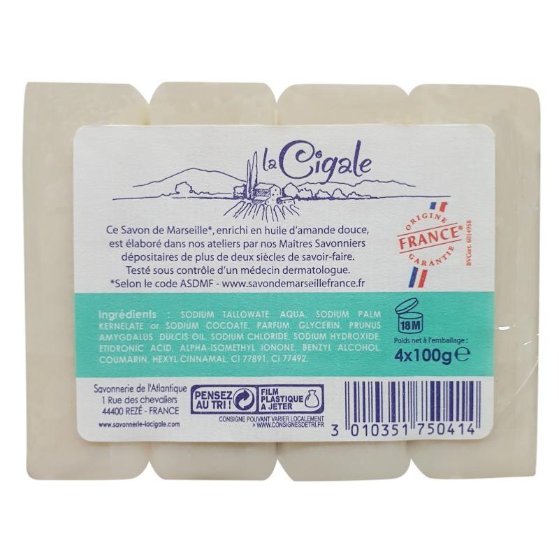 LACIGALE SAVON AMANDE 4 x 100g