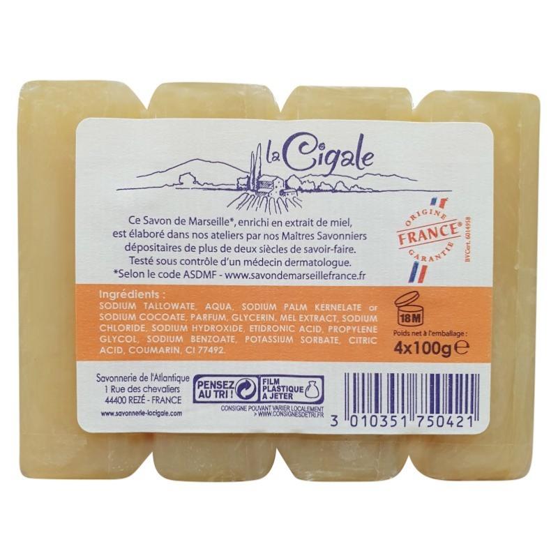 LACIGALE SAVON MIEL 4 x 100g