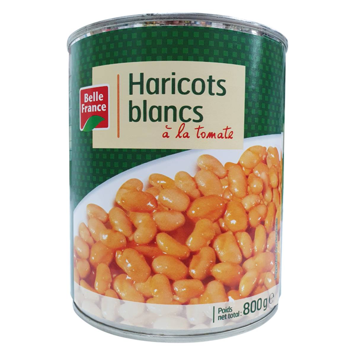 HARICOTS BLANCS TOMATE "BELLE FRANCE" BOITE 4/4
