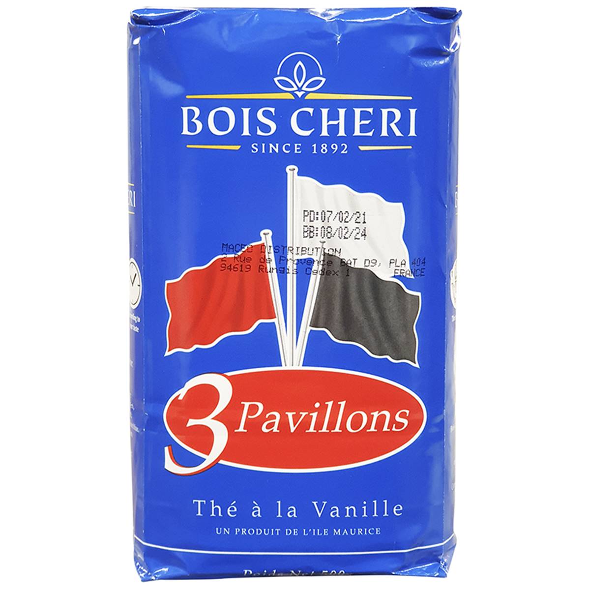 THÉ NOIR Arôme VANILLE ** 3 PAVILLONS** 500g