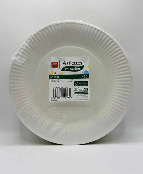 50X ASSIETTTES CARTON BF
