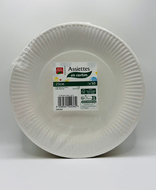 50X ASSIETTTES CARTON BF