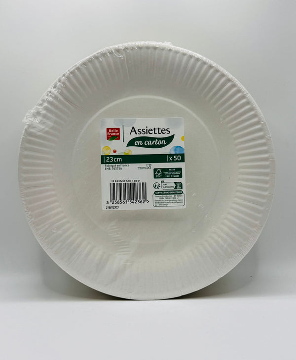50X ASSIETTTES CARTON BF