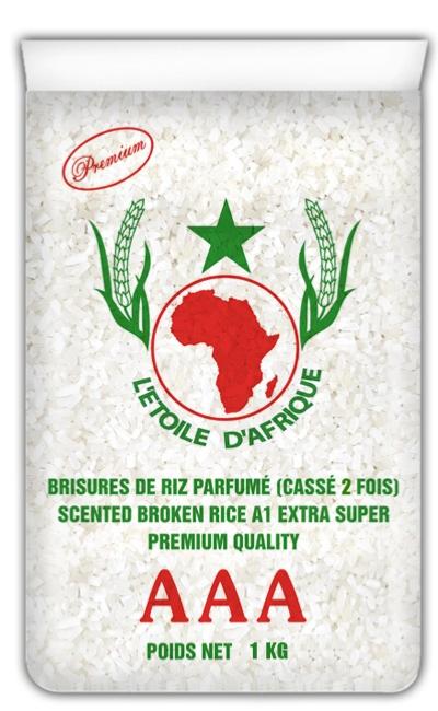 BRISURE DE RIZ KC 2 FOIS **L'ÉTOILE AFRIQUE** 1kg VERT