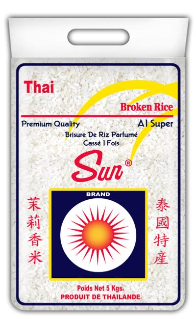 BRISURE DE RIZ KC 1 FOIS **SUN BRAND** 5kg BLEU
