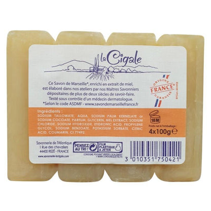 LACIGALE SAVON MIEL 4 x 100g