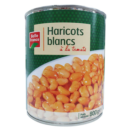 HARICOTS BLANCS TOMATE "BELLE FRANCE" BOITE 4/4