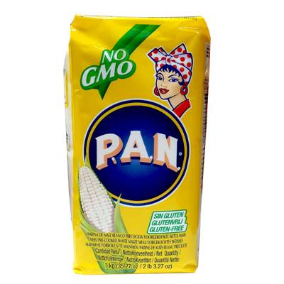 SEMOULE DE MAIS **PAN JAUNE** BLANC 1kg (COLOMBIE)