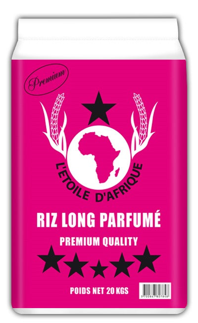 RIZ LONG PARFUME EXTRA 100 % **L'ÉTOILE AFRIQUE** 20kg