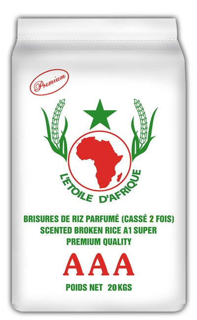 BRISURE DE RIZ KC 2 FOIS L'ÉTOILE AFRIQUE 20kg VERT
